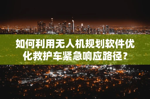 如何利用无人机规划软件优化救护车紧急响应路径？