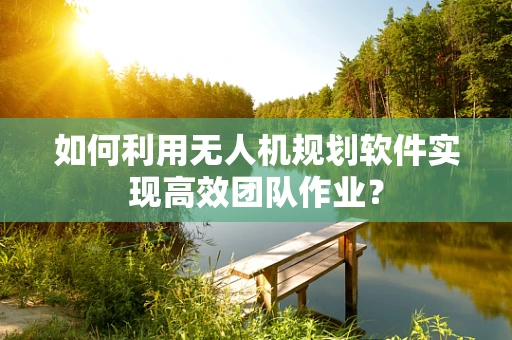 如何利用无人机规划软件实现高效团队作业？