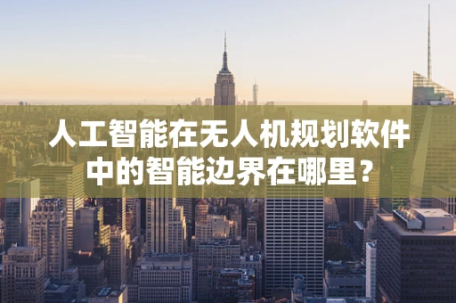 人工智能在无人机规划软件中的智能边界在哪里？