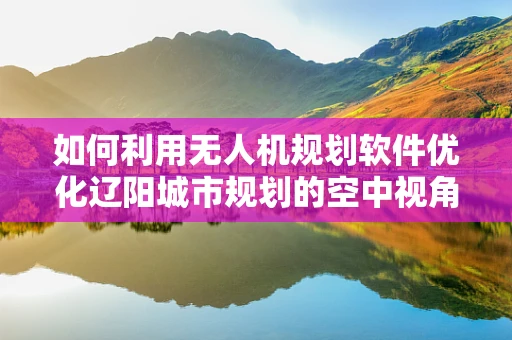 如何利用无人机规划软件优化辽阳城市规划的空中视角？