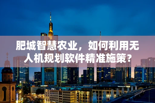 肥城智慧农业，如何利用无人机规划软件精准施策？