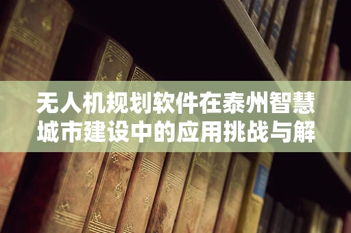 无人机规划软件在泰州智慧城市建设中的应用挑战与解决方案