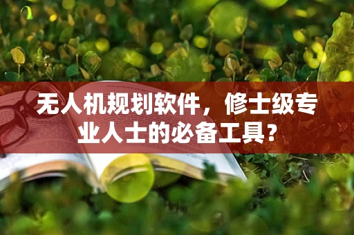 无人机规划软件，修士级专业人士的必备工具？