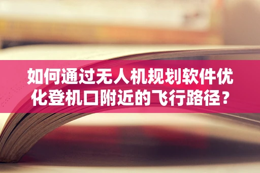 如何通过无人机规划软件优化登机口附近的飞行路径？