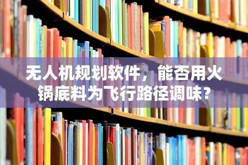 无人机规划软件，能否用火锅底料为飞行路径调味？