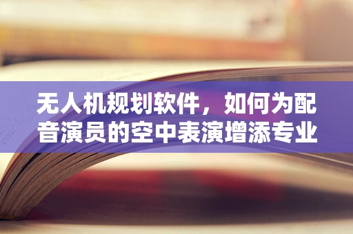 无人机规划软件，如何为配音演员的空中表演增添专业色彩？