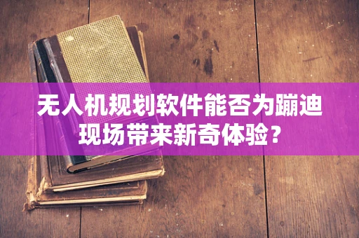 无人机规划软件能否为蹦迪现场带来新奇体验？