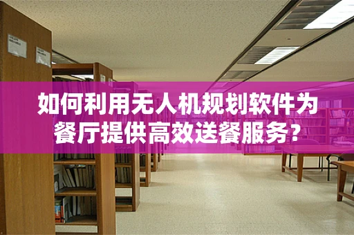 如何利用无人机规划软件为餐厅提供高效送餐服务？