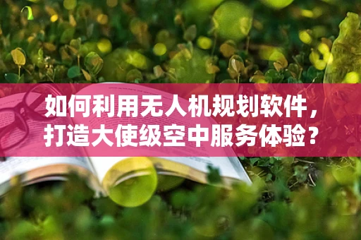 如何利用无人机规划软件，打造大使级空中服务体验？