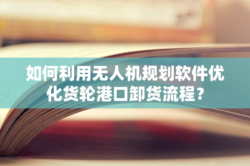 如何利用无人机规划软件优化货轮港口卸货流程？
