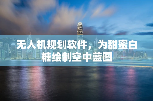 无人机规划软件，为甜蜜白糖绘制空中蓝图