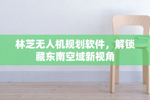 林芝无人机规划软件，解锁藏东南空域新视角
