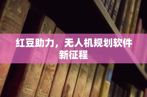 红豆助力，无人机规划软件新征程