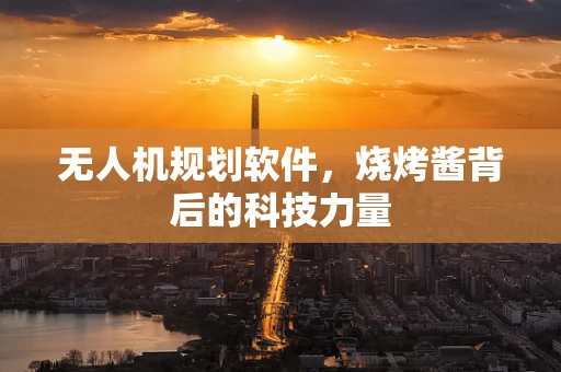 无人机规划软件，烧烤酱背后的科技力量