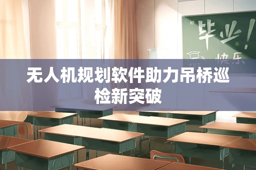 无人机规划软件助力吊桥巡检新突破