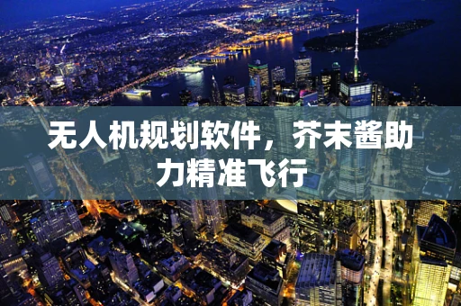 无人机规划软件，芥末酱助力精准飞行