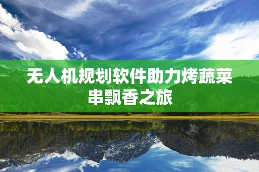 无人机规划软件助力烤蔬菜串飘香之旅