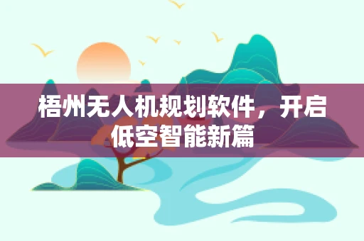 梧州无人机规划软件，开启低空智能新篇