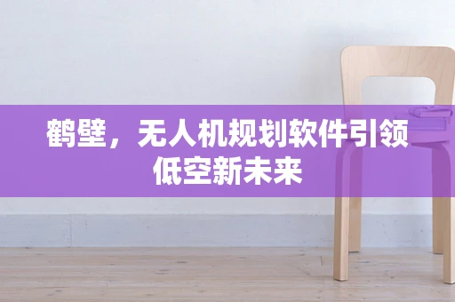 鹤壁，无人机规划软件引领低空新未来