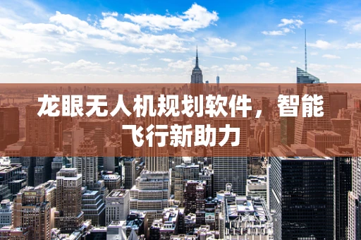 龙眼无人机规划软件，智能飞行新助力