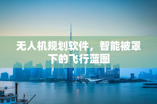 无人机规划软件，智能被罩下的飞行蓝图