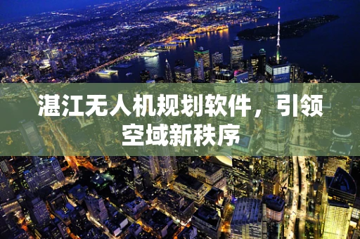 湛江无人机规划软件，引领空域新秩序