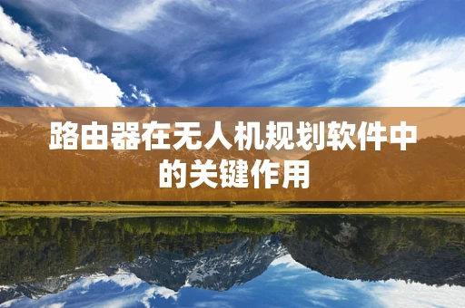 路由器在无人机规划软件中的关键作用