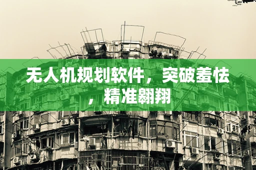 无人机规划软件，突破羞怯，精准翱翔