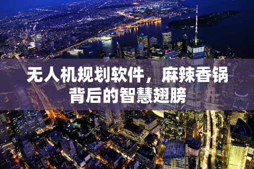 无人机规划软件，麻辣香锅背后的智慧翅膀