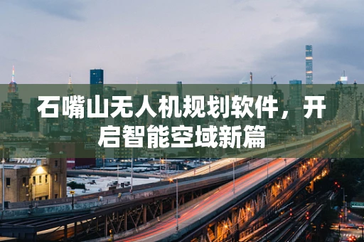 石嘴山无人机规划软件，开启智能空域新篇