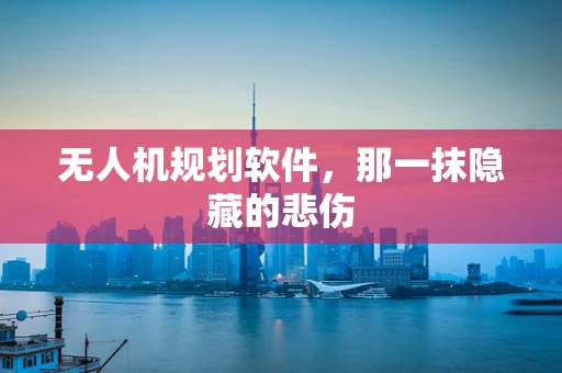 无人机规划软件，那一抹隐藏的悲伤