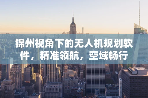 锦州视角下的无人机规划软件，精准领航，空域畅行