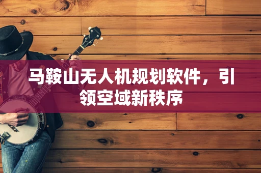 马鞍山无人机规划软件，引领空域新秩序