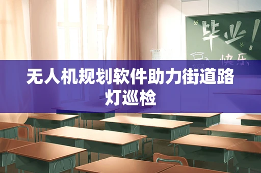 无人机规划软件助力街道路灯巡检