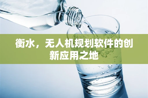 衡水，无人机规划软件的创新应用之地