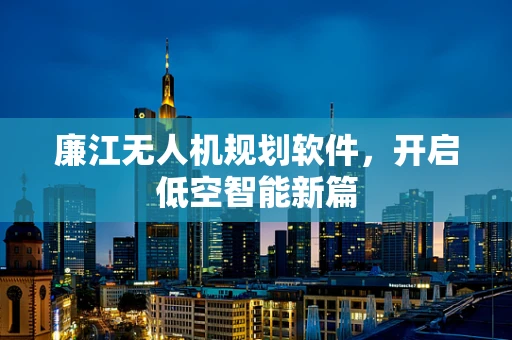 廉江无人机规划软件，开启低空智能新篇
