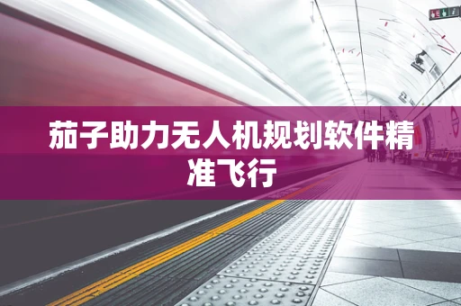 茄子助力无人机规划软件精准飞行