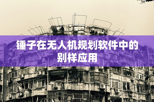 锤子在无人机规划软件中的别样应用