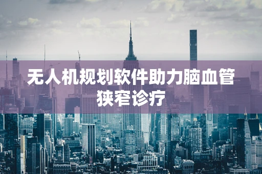 无人机规划软件助力脑血管狭窄诊疗