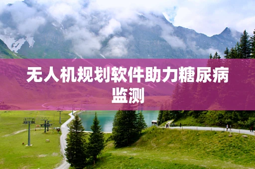无人机规划软件助力糖尿病监测