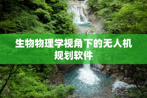 生物物理学视角下的无人机规划软件