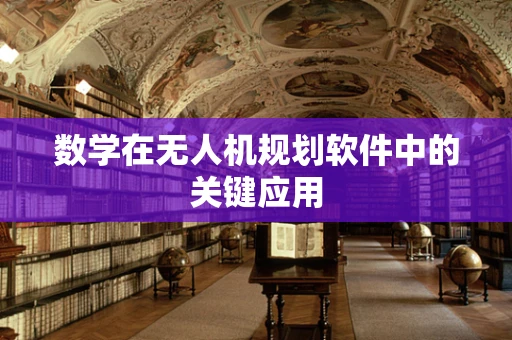 数学在无人机规划软件中的关键应用