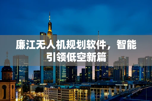 廉江无人机规划软件，智能引领低空新篇