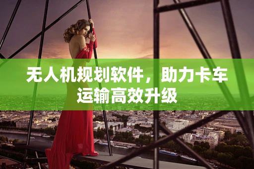 无人机规划软件，助力卡车运输高效升级