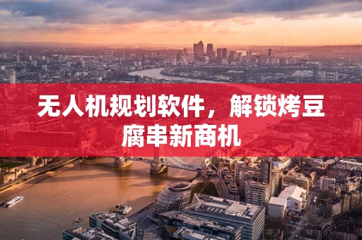 无人机规划软件，解锁烤豆腐串新商机