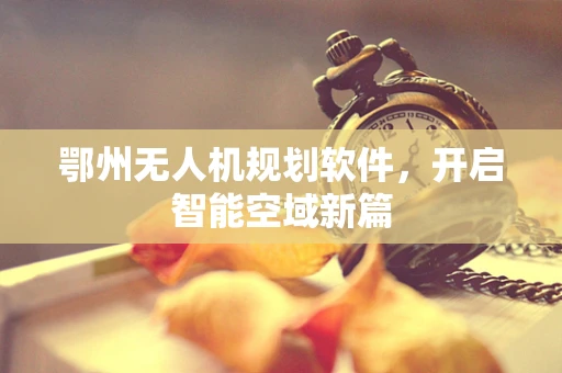 鄂州无人机规划软件，开启智能空域新篇