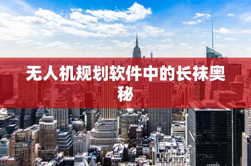 无人机规划软件中的长袜奥秘