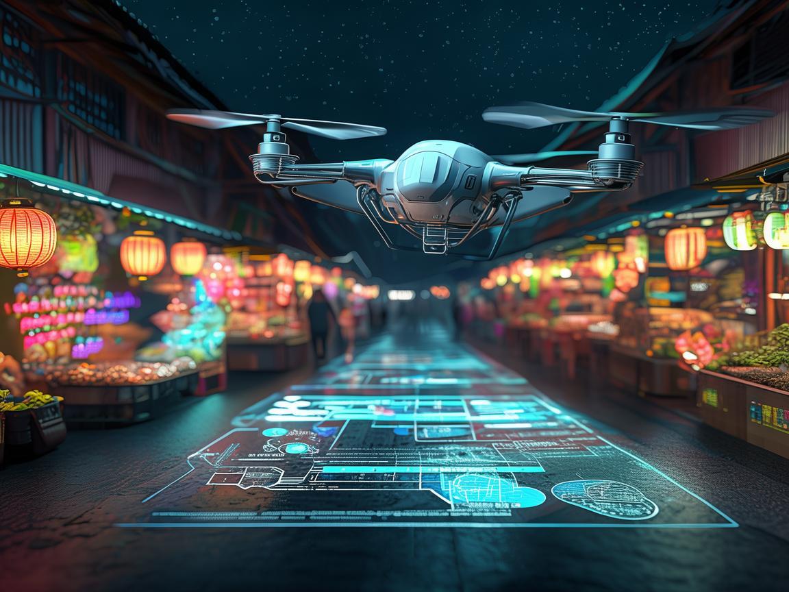 无人机规划软件助力夜市摊管理优化 无人机规划软件助力夜市摊管理优化